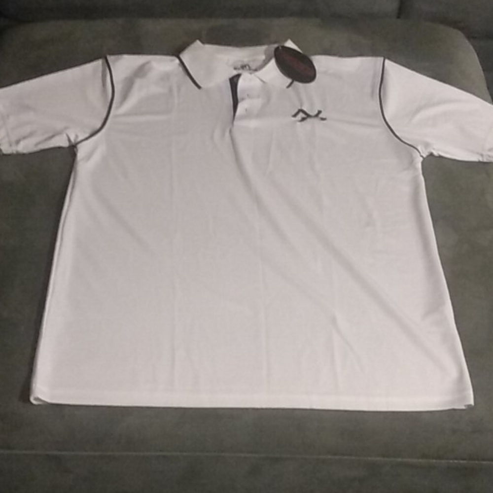 White Button Down Polo